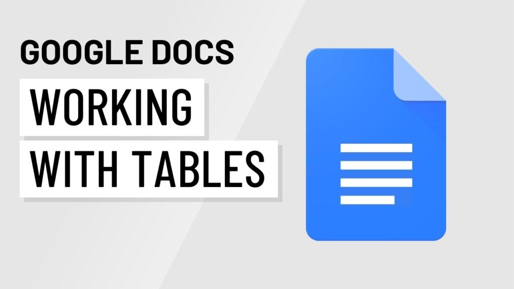 How Do Google Docs Tables Work