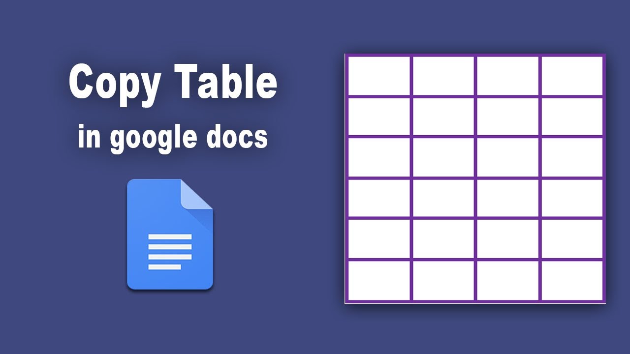 How To Copy And Paste Tables In Google Docs