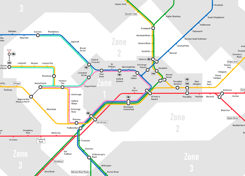 The Modern Manchester Tram Map